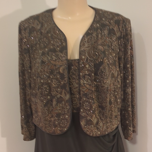 Alex Evenings Green Maxi Wrap Skirt Cocktail - Picture 3 of 7